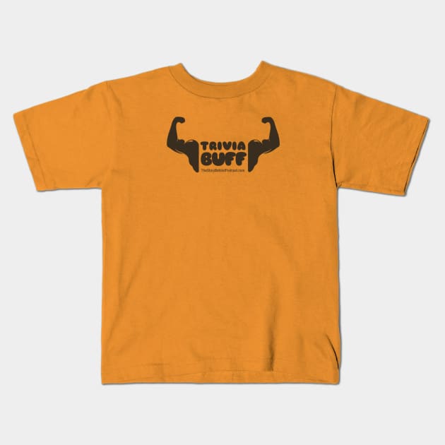 The Story Behind Podcast Trivia Buff - Brown Kids T-Shirt by EmilyPeckProkop